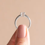 Load image into Gallery viewer, EAVE CLASSIC RADIANT CUT MOISSANITE ENGAGEMENT RING