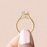 Load image into Gallery viewer, HELM CUSHION CUT MOISSANITE ENGAGEMENT RING