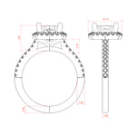 Load image into Gallery viewer, HELM CUSHION CUT MOISSANITE ENGAGEMENT RING