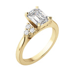 Load image into Gallery viewer, CALM EMERALD CUT MOISSANITE ENGAGEMENT RING