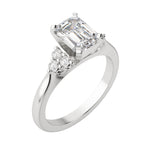 Load image into Gallery viewer, CALM EMERALD CUT MOISSANITE ENGAGEMENT RING