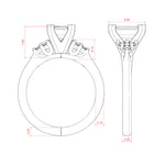 Load image into Gallery viewer, CALM EMERALD CUT MOISSANITE ENGAGEMENT RING