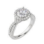 Load image into Gallery viewer, LUSH ROUND CUT MOISSANITE ENGAGEMENT RING