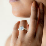 Load image into Gallery viewer, LUSH ASSCHER CUT MOISSANITE ENGAGEMENT RING
