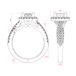 Load image into Gallery viewer, LUSH ASSCHER CUT MOISSANITE ENGAGEMENT RING