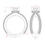 Load image into Gallery viewer, DEMI ACCENTED ROUND CUT MOISSANITE ENGAGEMENT RING