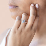 Load image into Gallery viewer, IRIS MARQUISE CUT MOISSANITE ENGAGEMENT RING