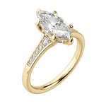 Load image into Gallery viewer, IRIS MARQUISE CUT MOISSANITE ENGAGEMENT RING