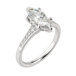 Load image into Gallery viewer, IRIS MARQUISE CUT MOISSANITE ENGAGEMENT RING