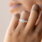 Load image into Gallery viewer, IRIS BOLD ROUND CUT MOISSANITE ENGAGEMENT RING