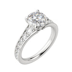 Load image into Gallery viewer, IRIS BOLD ROUND CUT MOISSANITE ENGAGEMENT RING
