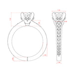 Load image into Gallery viewer, IRIS BOLD ROUND CUT MOISSANITE ENGAGEMENT RING