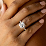 Load image into Gallery viewer, VAIL BOLD CUSHION CUT MOISSANITE ENGAGEMENT RING