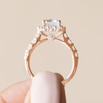 Load image into Gallery viewer, VAIL BOLD CUSHION CUT MOISSANITE ENGAGEMENT RING