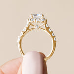 Load image into Gallery viewer, VAIL BOLD CUSHION CUT MOISSANITE ENGAGEMENT RING