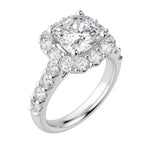 Load image into Gallery viewer, VAIL BOLD CUSHION CUT MOISSANITE ENGAGEMENT RING