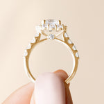 Load image into Gallery viewer, VAIL BOLD ASSCHER CUT MOISSANITE ENGAGEMENT RING