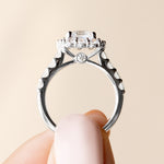 Load image into Gallery viewer, VAIL BOLD ASSCHER CUT MOISSANITE ENGAGEMENT RING