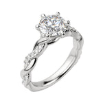 Load image into Gallery viewer, LILT ROUND CUT MOISSANITE ENGAGEMENT RING