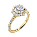 Load image into Gallery viewer, SISE KITE ROUND CUT MOISSANITE ENGAGEMENT RING