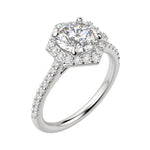 Load image into Gallery viewer, SISE KITE ROUND CUT MOISSANITE ENGAGEMENT RING