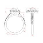 Load image into Gallery viewer, SISE KITE ROUND CUT MOISSANITE ENGAGEMENT RING