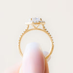 Load image into Gallery viewer, SISE ROUND CUT MOISSANITE ENGAGEMENT RING