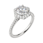 Load image into Gallery viewer, SISE ROUND CUT MOISSANITE ENGAGEMENT RING