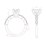 Load image into Gallery viewer, FREY RADIANT CUT MOISSANITE ENGAGEMENT RING