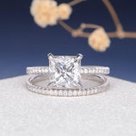 Load image into Gallery viewer, 2CT CLAW PRONGS ETERNITY STACKING SOLITAIRE MOISSANITE ENGAGEMENT RING