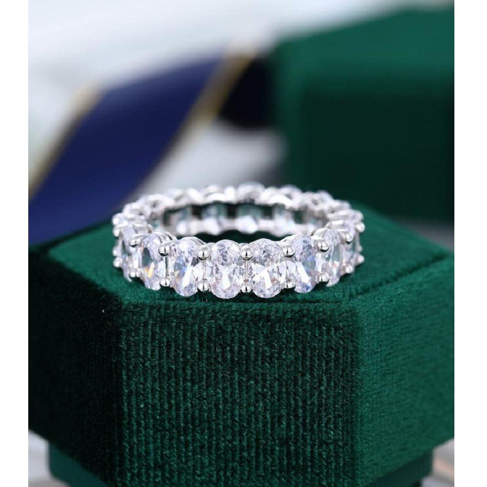3.60CT FULL ETERNITY OVAL CUT UNIQUE WEDDING BAND GIFT