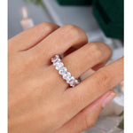 Load image into Gallery viewer, 3.60CT FULL ETERNITY OVAL CUT UNIQUE WEDDING BAND GIFT