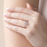 Load image into Gallery viewer, LILY CLASSIC PRINCESS CUT MOISSANITE ENGAGEMENT RING