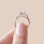 Load image into Gallery viewer, LILY CLASSIC PRINCESS CUT MOISSANITE ENGAGEMENT RING