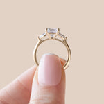 Load image into Gallery viewer, LILY CLASSIC PRINCESS CUT MOISSANITE ENGAGEMENT RING