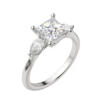 Load image into Gallery viewer, LILY CLASSIC PRINCESS CUT MOISSANITE ENGAGEMENT RING