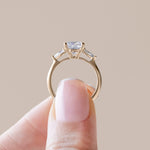 Load image into Gallery viewer, LILY CLASSIC CUSHION CUT MOISSANITE ENGAGEMENT RING