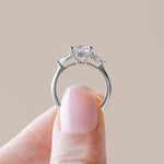 Load image into Gallery viewer, LILY CLASSIC CUSHION CUT MOISSANITE ENGAGEMENT RING