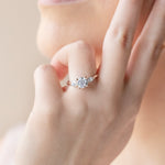 Load image into Gallery viewer, LILY CLASSIC ROUND CUT MOISSANITE ENGAGEMENT RING