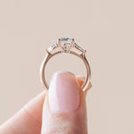 Load image into Gallery viewer, LILY CLASSIC ROUND CUT MOISSANITE ENGAGEMENT RING