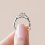 Load image into Gallery viewer, LILY CLASSIC ROUND CUT MOISSANITE ENGAGEMENT RING