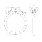 Load image into Gallery viewer, LILY CLASSIC ROUND CUT MOISSANITE ENGAGEMENT RING