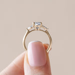 Load image into Gallery viewer, LILY CLASSIC PEAR CUT MOISSANITE ENGAGEMENT RING