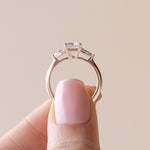 Load image into Gallery viewer, LILY CLASSIC RADIANT CUT MOISSANITE ENGAGEMENT RING