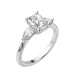 Load image into Gallery viewer, LILY CLASSIC RADIANT CUT MOISSANITE ENGAGEMENT RING