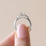 Load image into Gallery viewer, LILY CLASSIC RADIANT CUT MOISSANITE ENGAGEMENT RING