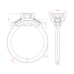 Load image into Gallery viewer, LILY CLASSIC RADIANT CUT MOISSANITE ENGAGEMENT RING