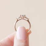 Load image into Gallery viewer, LILY CLASSIC MARQUISE CUT MOISSANITE ENGAGEMENT RING