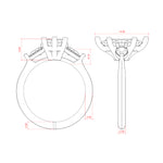 Load image into Gallery viewer, LILY CLASSIC MARQUISE CUT MOISSANITE ENGAGEMENT RING