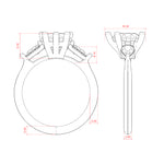 Load image into Gallery viewer, LILY CLASSIC HEART CUT MOISSANITE ENGAGEMENT RING